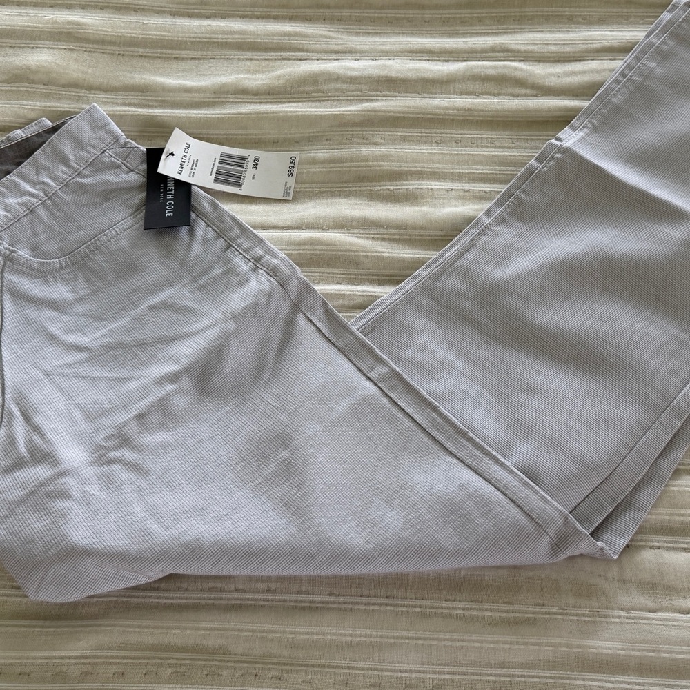 Kenneth Cole Light Gray Stretch Trousers